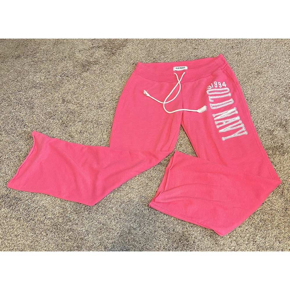 Old Navy Women's S Pink Sweatpants Drawstring Elastic Waist